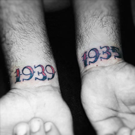Tattoo artwork - Date numbers